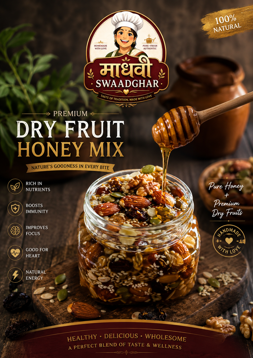 Premium Dry Fruit Honey Mix